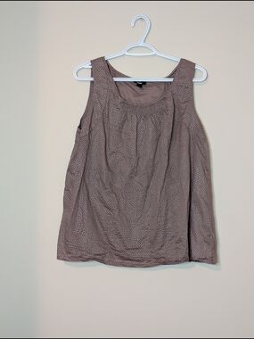 Mossimo, Taupe Dot Scoop Neck Tank, Women's Size Lg